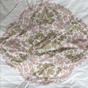 Pottery Barn Teen Pink and Green Floral Duvet Cover